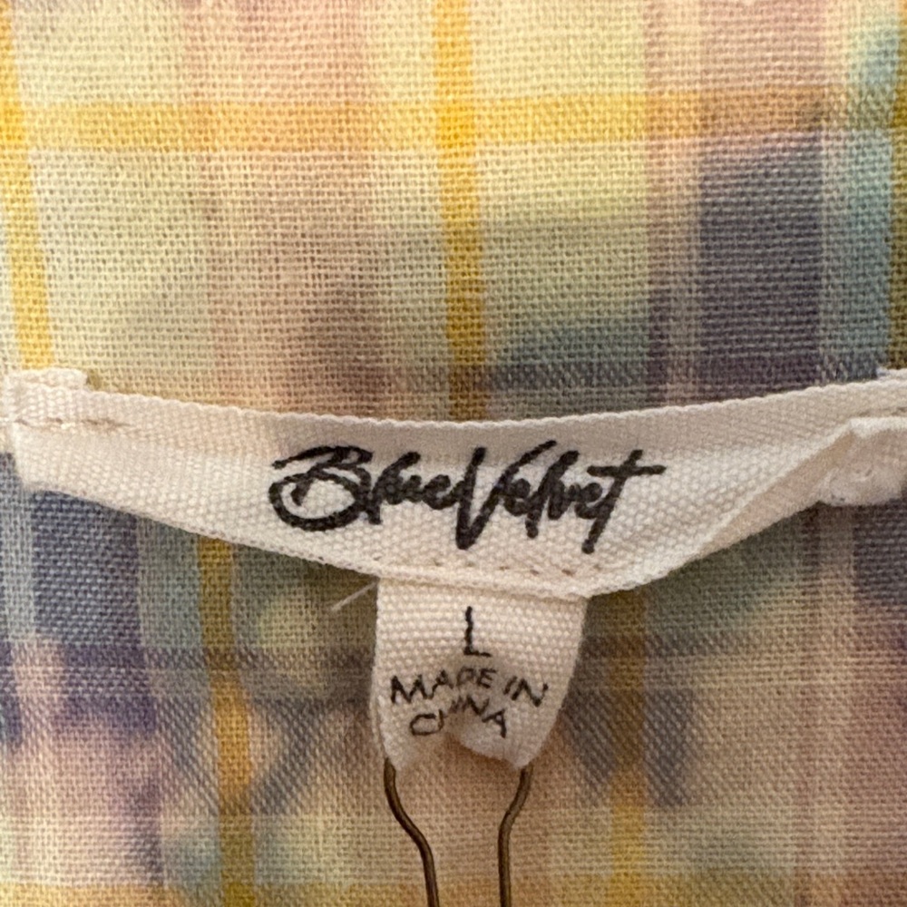 Blue Velvet Pastel Plaid Fabric - Picture 2 of 6